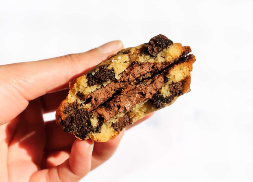 Nutella Sea Salt Cookie - Cookies from Butter Bakery in Jaipur. Classic Nutella-filled cookie finished with a hint of sea salt for the perfect sweet-salt balance.